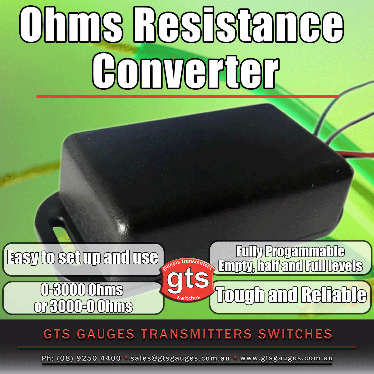 Ohms Resistance Converter - Perfect for vintage cars, hot rods and 4WDs