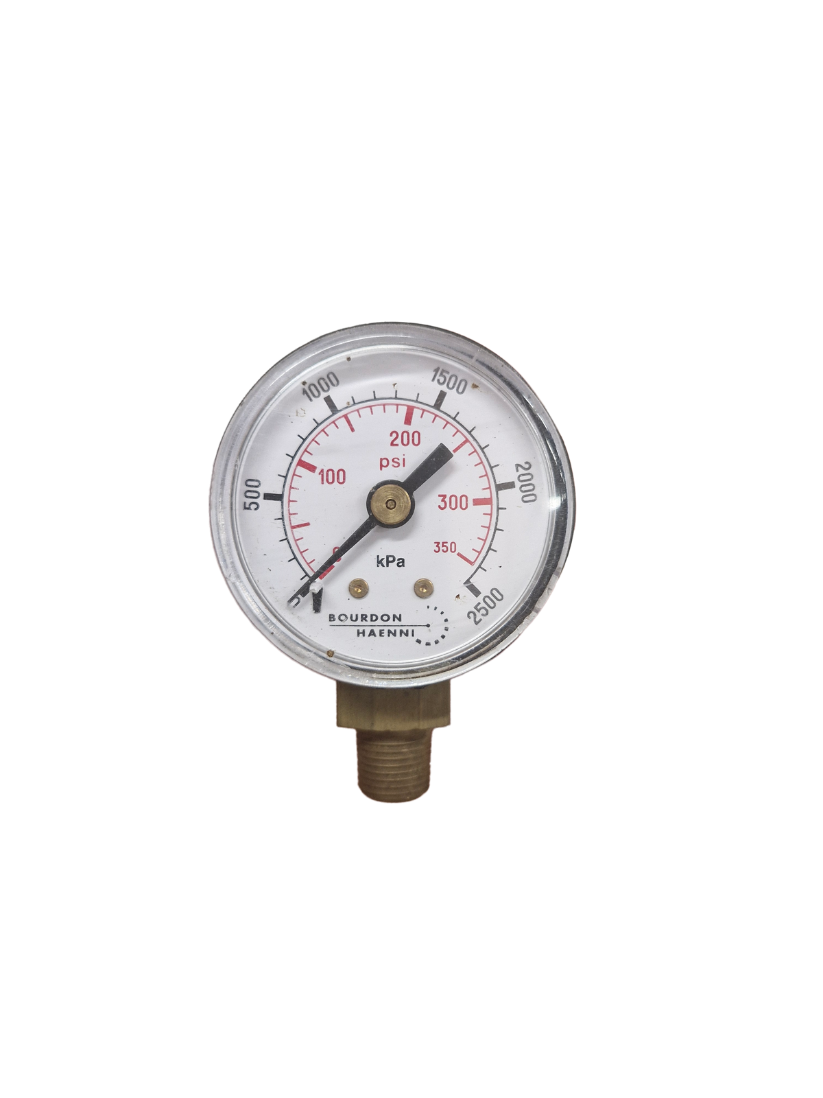 40mm Bottom Entry, Dual Scale Pressure Gauge w/ ABS Plastic Case