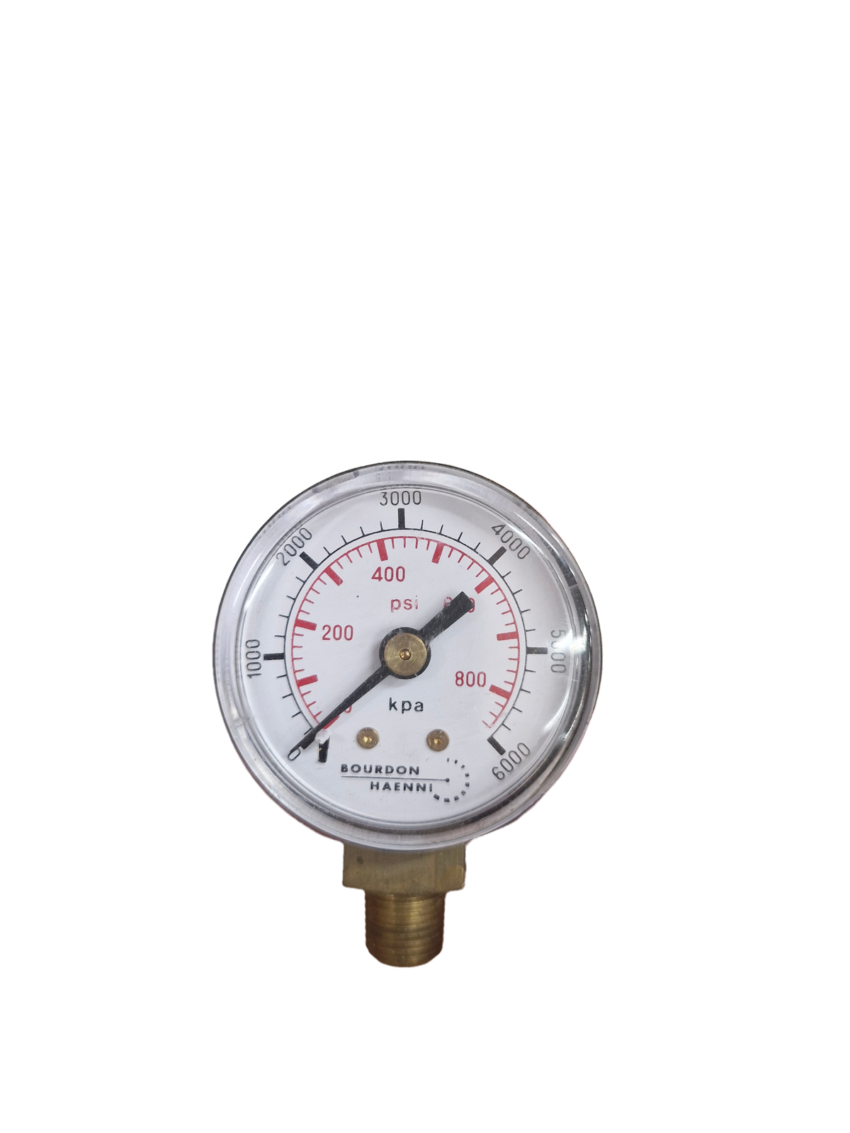 40mm Bottom Entry, Dual Scale Pressure Gauge w/ ABS Plastic Case