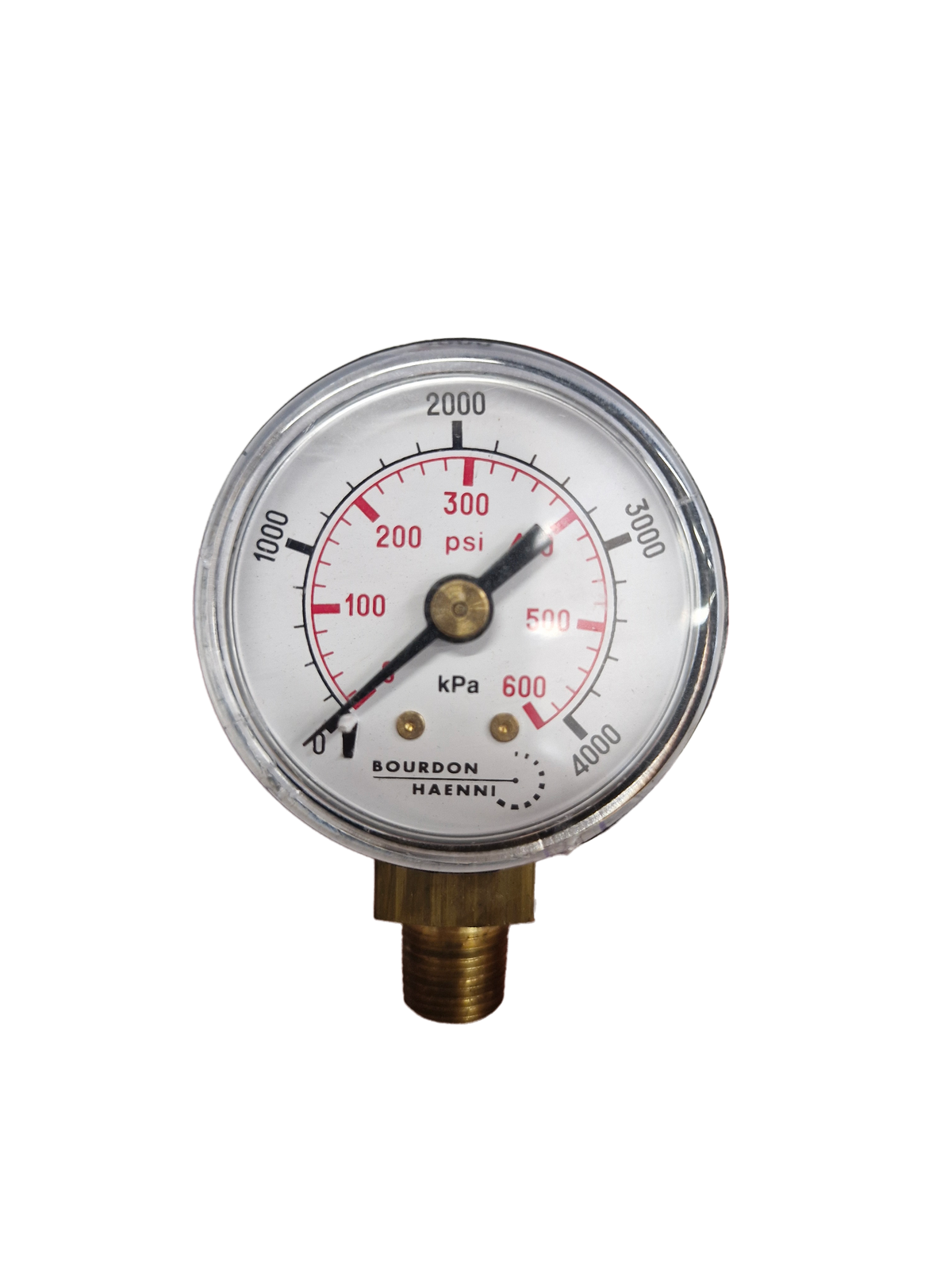 40mm Bottom Entry, Dual Scale Pressure Gauge w/ ABS Plastic Case