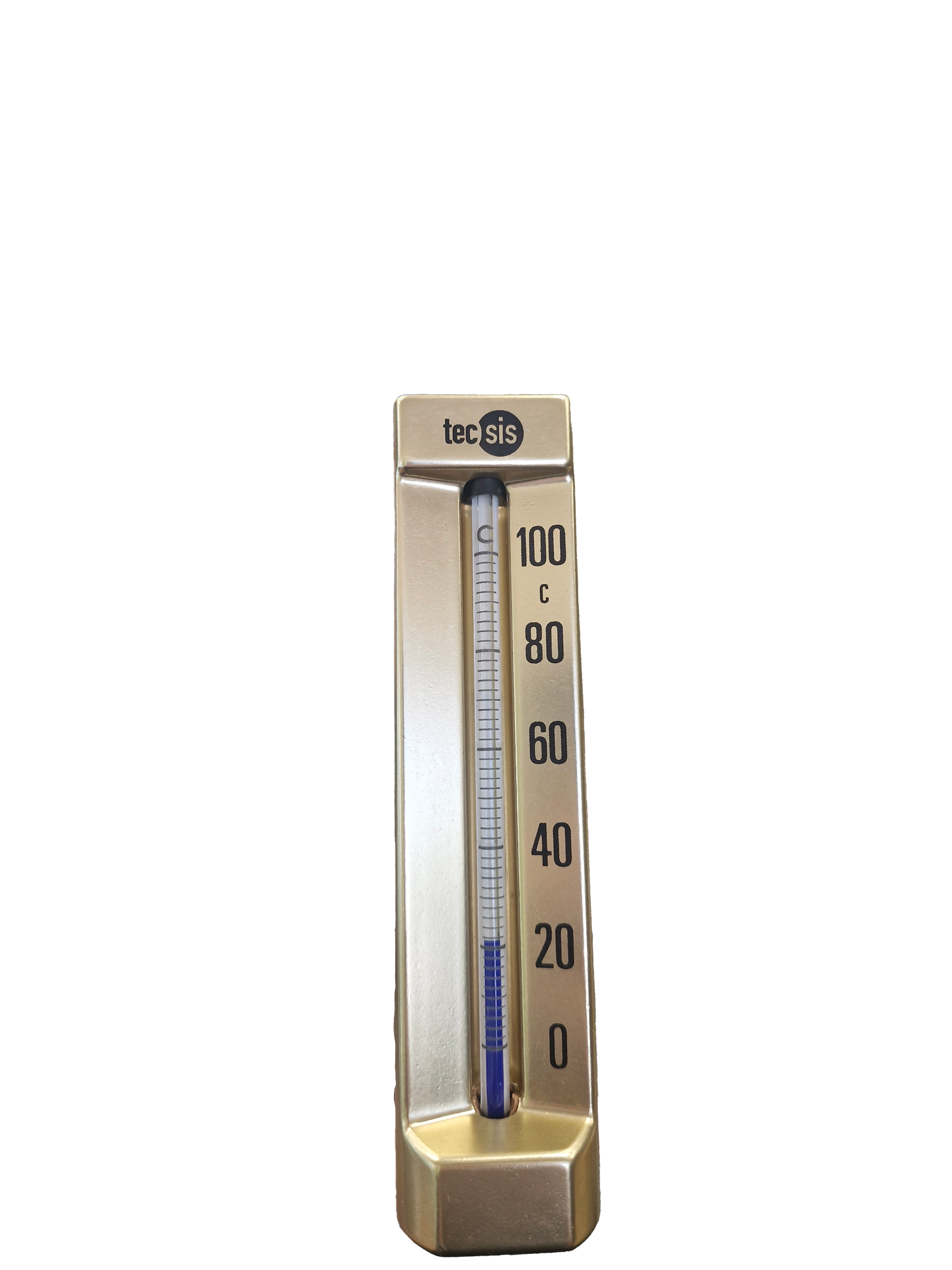 V-Shaped Thermometer, 0 ... 100C, G1/2" BSPP Rear Connection, 63mm Stem