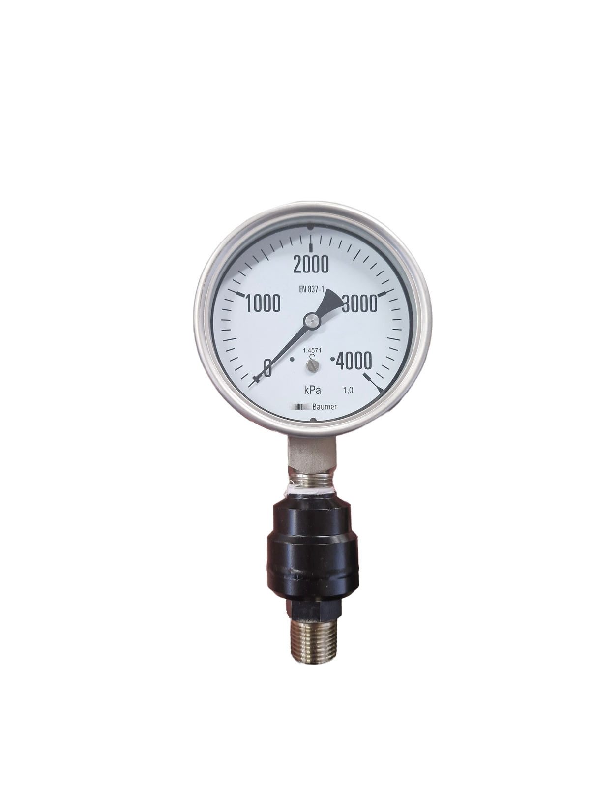100mm Pressure Gauge 0/4000KPA, 100mm, all SS, fitted to welded diaphragm seal, 1/2"NPT