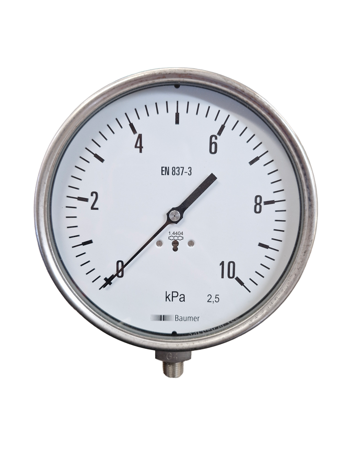 160mm Capsule Gauge, All Stainless Steel, 0-10kpa, 1/4"NPT