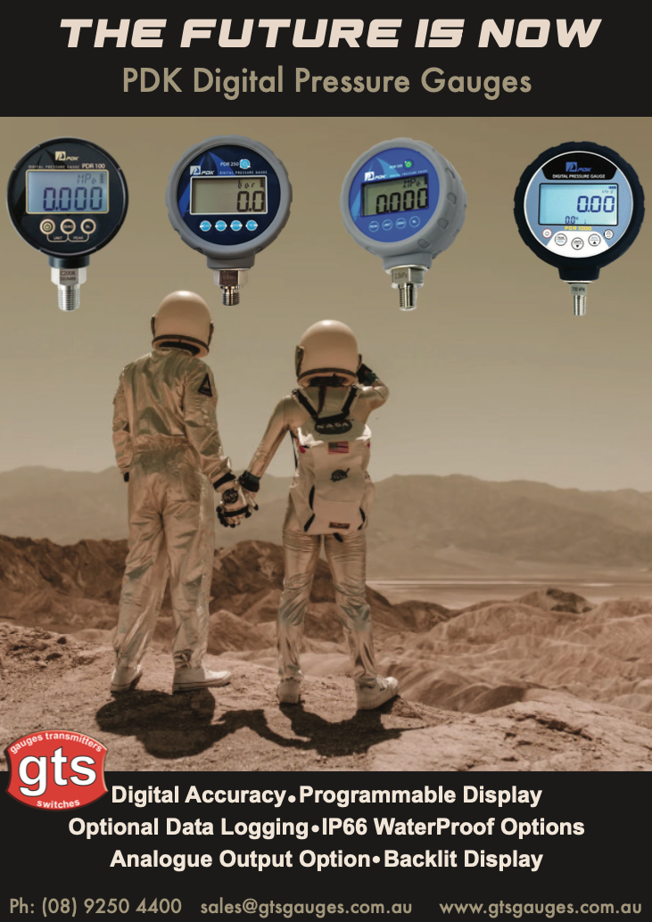 PDK PDR100 Digital Pressure Gauge: 0.5% FS Accuracy, 1/4&quot; BSPP, 68mm Face