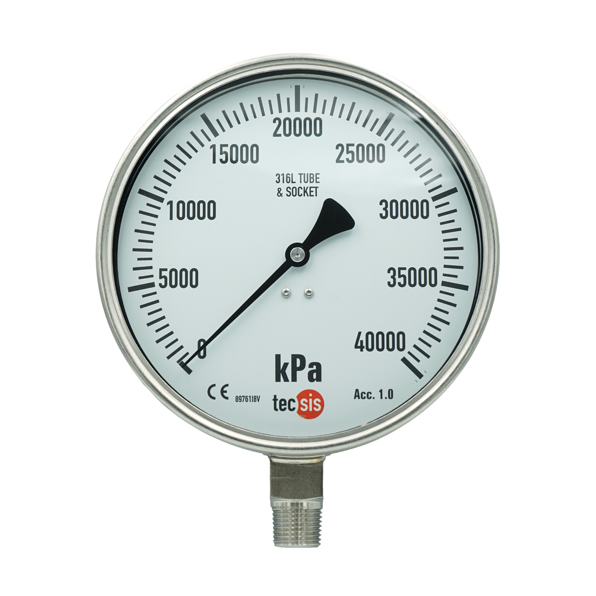 P2316 160mm Bottom-Entry Pressure Gauge