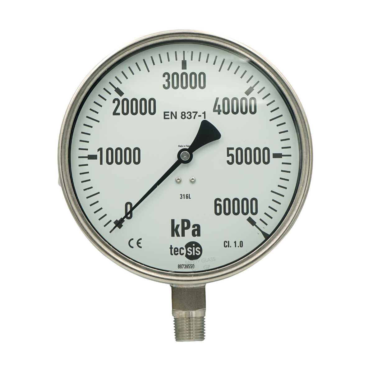 P2316 160mm Bottom-Entry Pressure Gauge