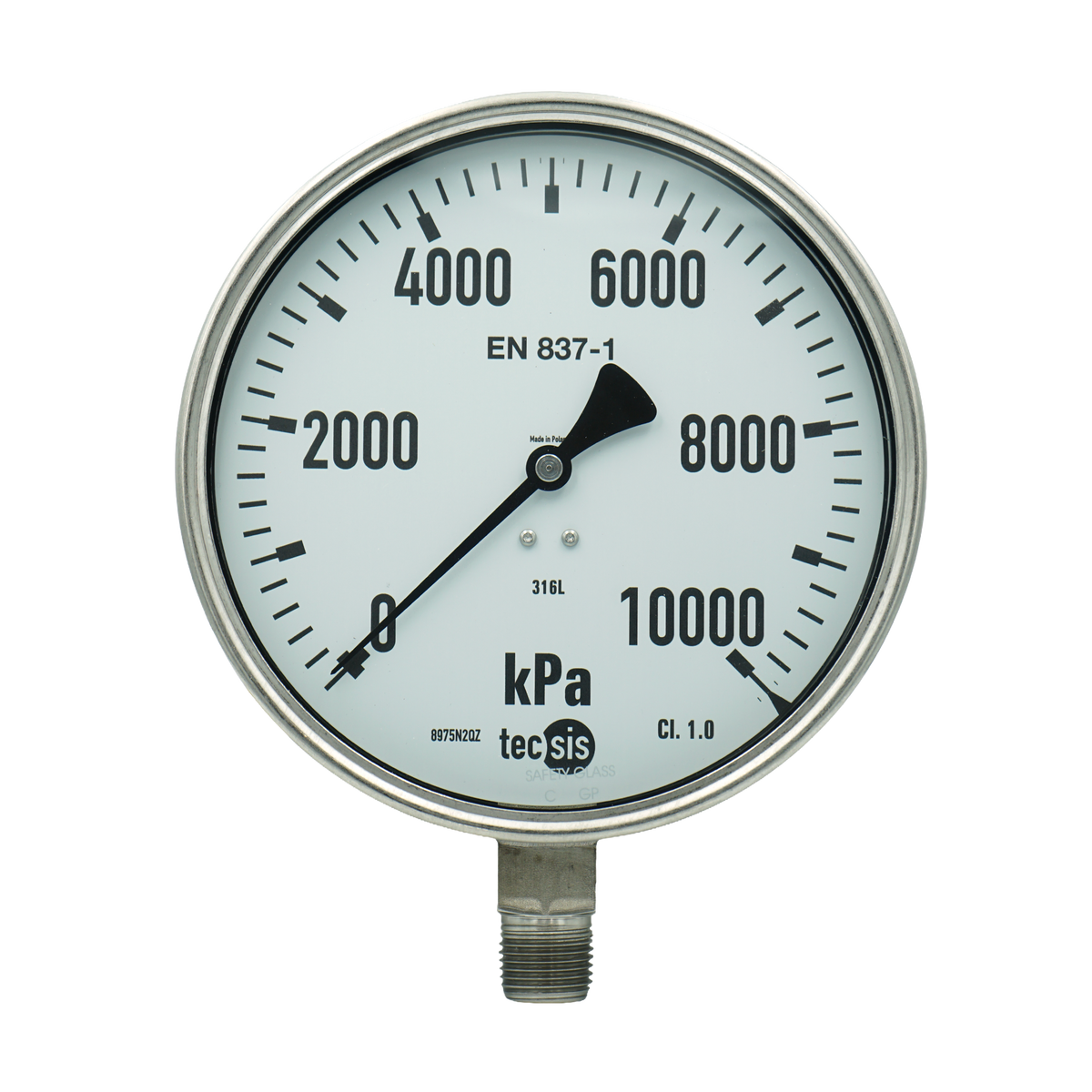 P2316 160mm Bottom-Entry Pressure Gauge