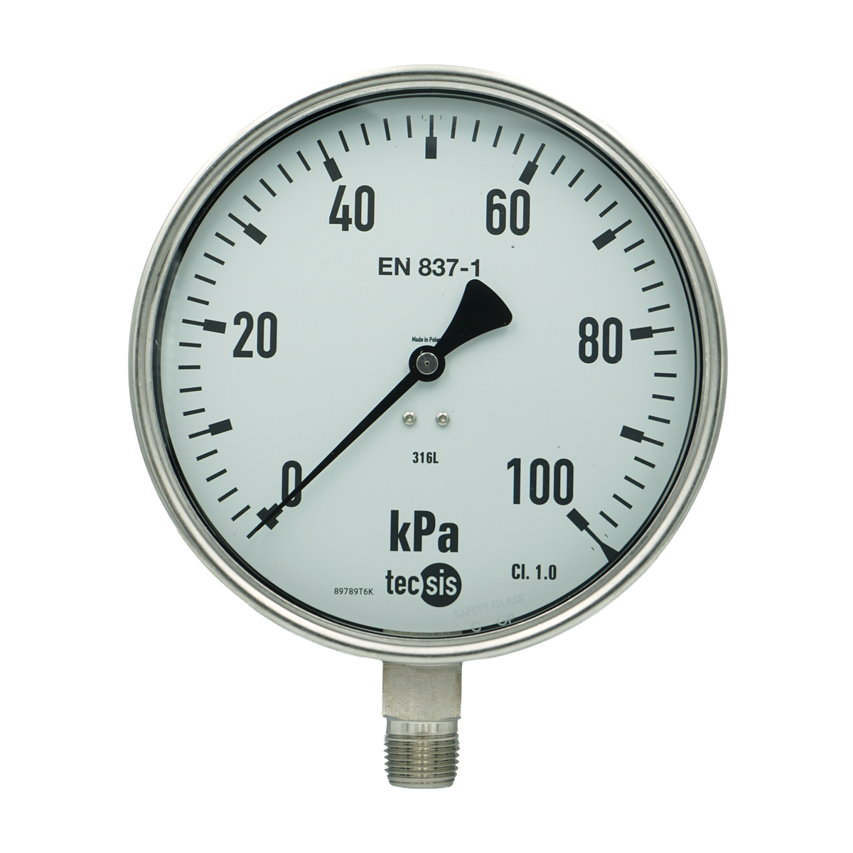 P2316 160mm Bottom-Entry Pressure Gauge