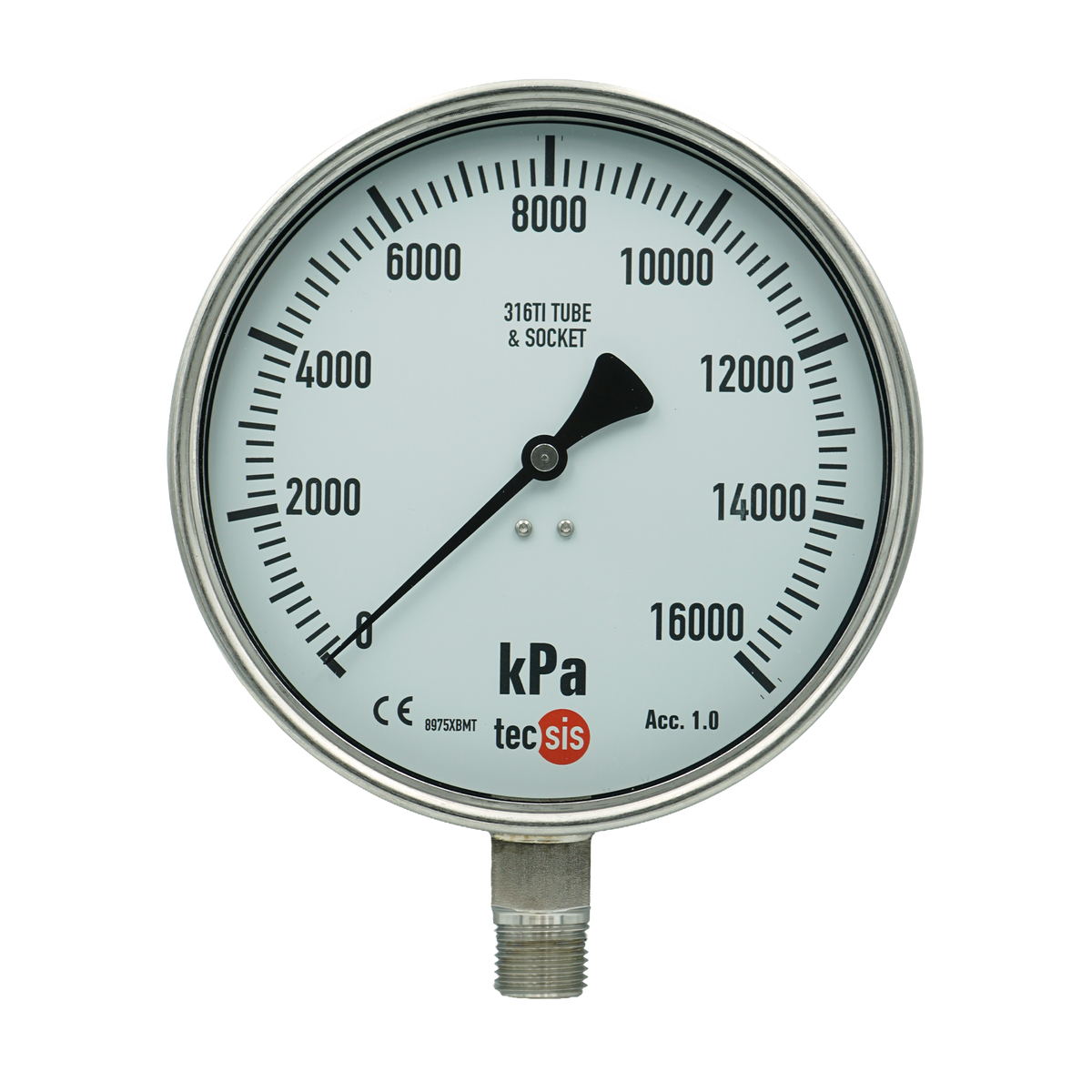P2316 160mm Bottom-Entry Pressure Gauge