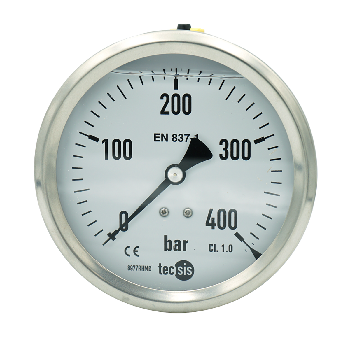 P1777 100mm Rear Entry Pressure Gauge: Brass Internals