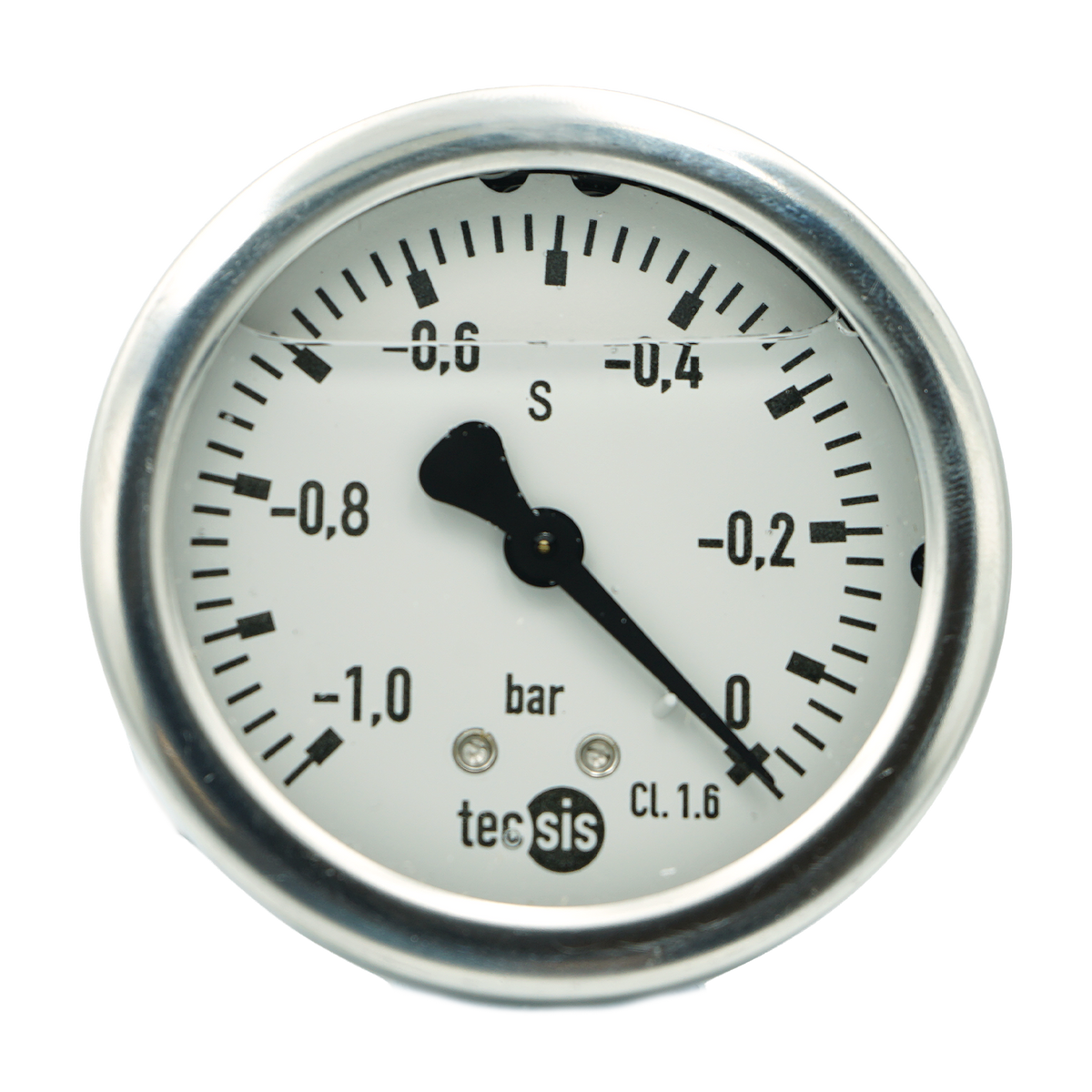 P1453 63mm Rear-Entry Pressure Gauge: Brass Internals, 1/4" BSPT or G1/4" BSPP
