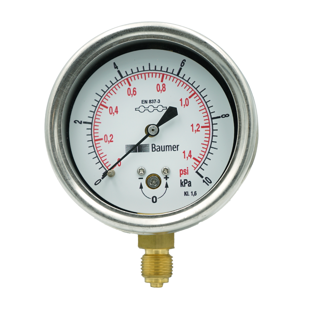 AX.F2.4BM 100mm Bottom-Entry Capsule Gauge