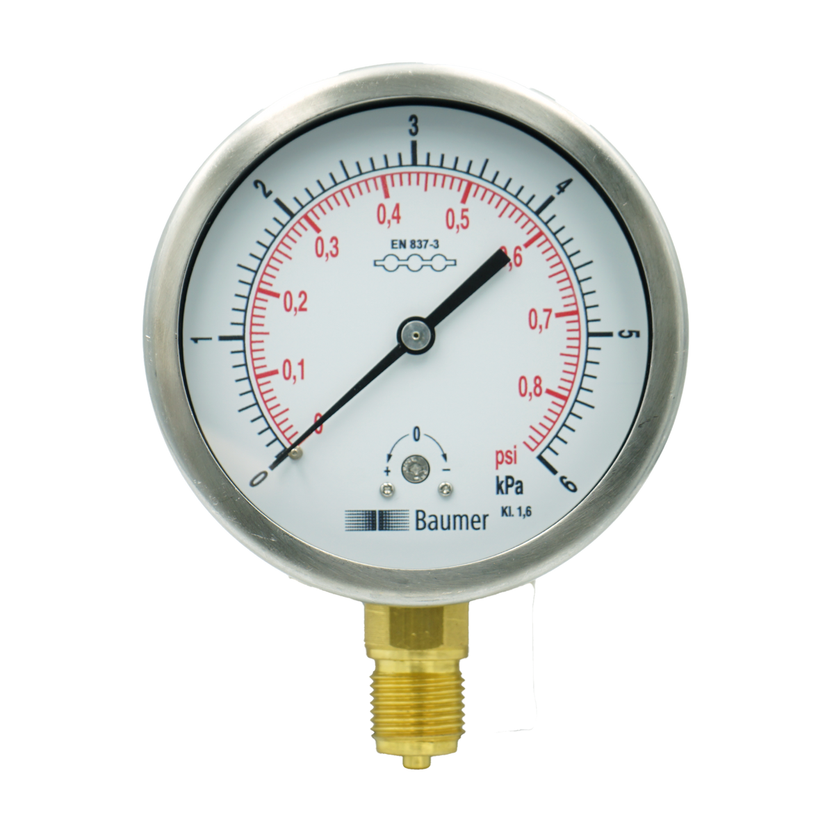 AX.F2.4BM 100mm Bottom-Entry Capsule Gauge