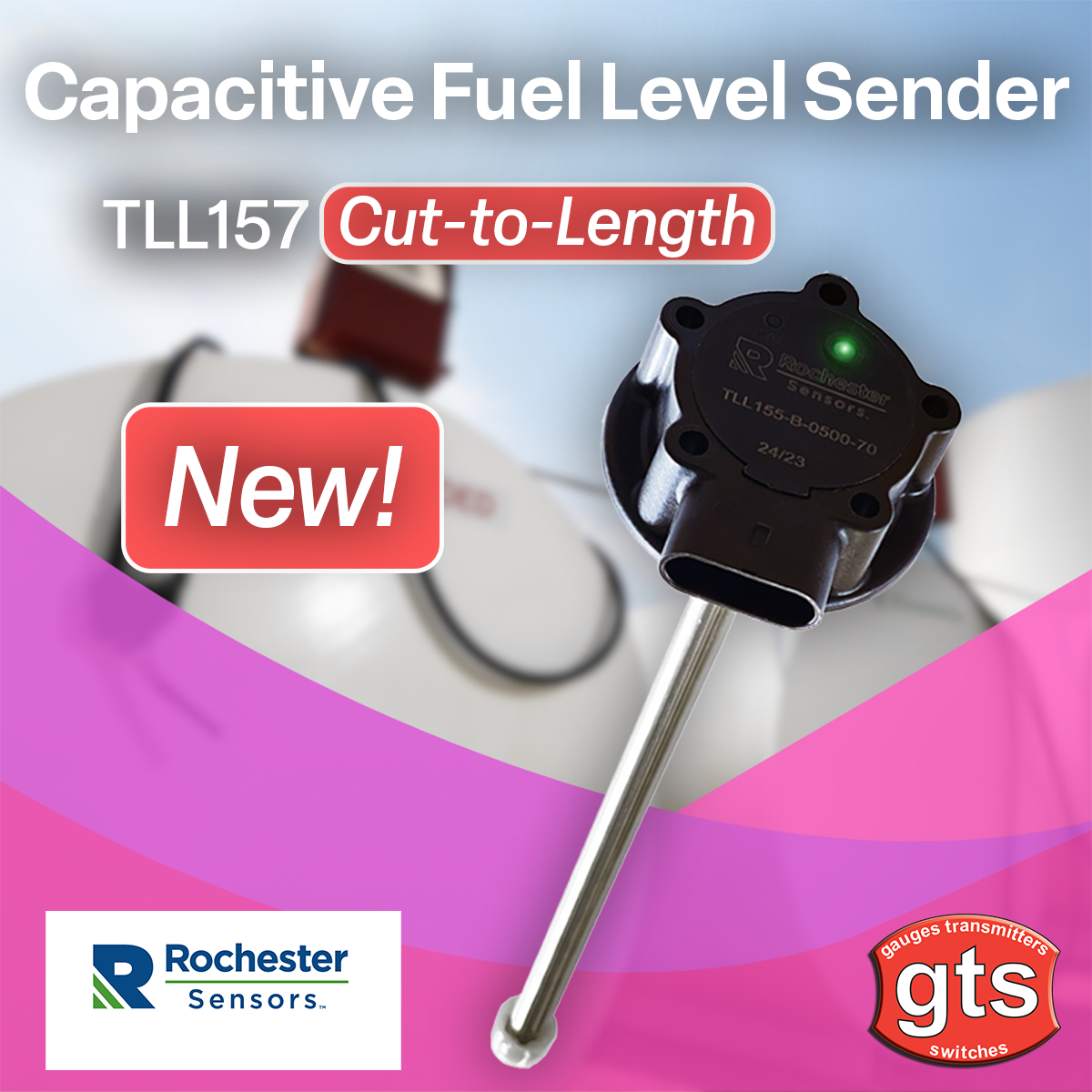 TLL155: Capacitive Fuel Level Sensor - GTS Gauges