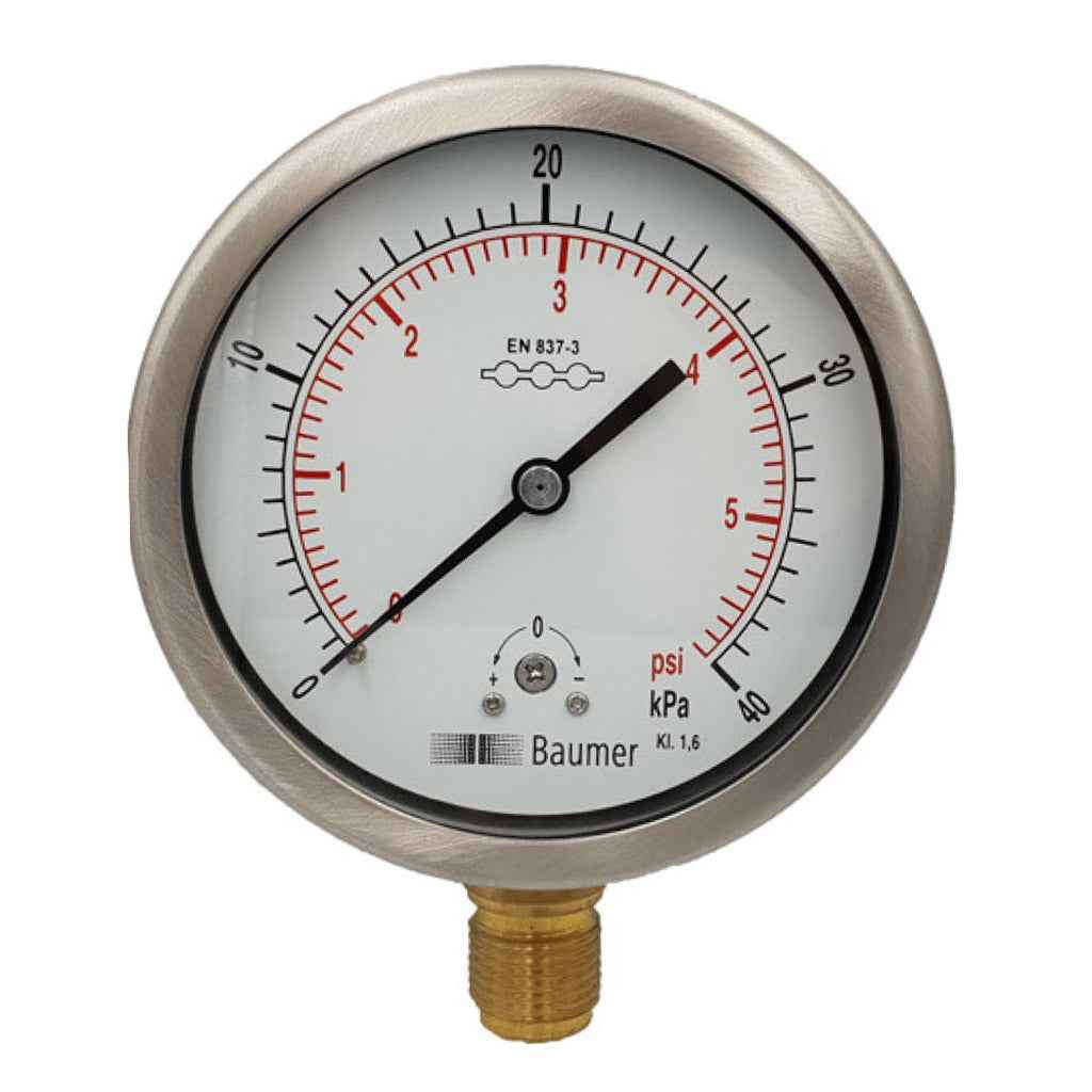 AX.F2.4BM 100mm Bottom-Entry Capsule Gauge