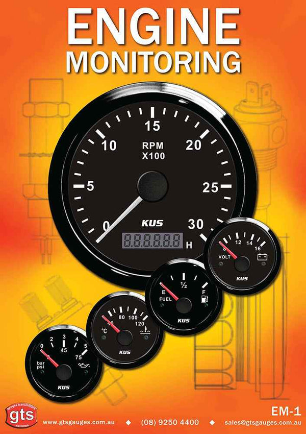 52mm Clock - GTS Gauges Australia