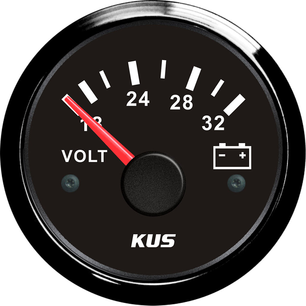 KUS 52mm Commercial Voltmeter 18-32V