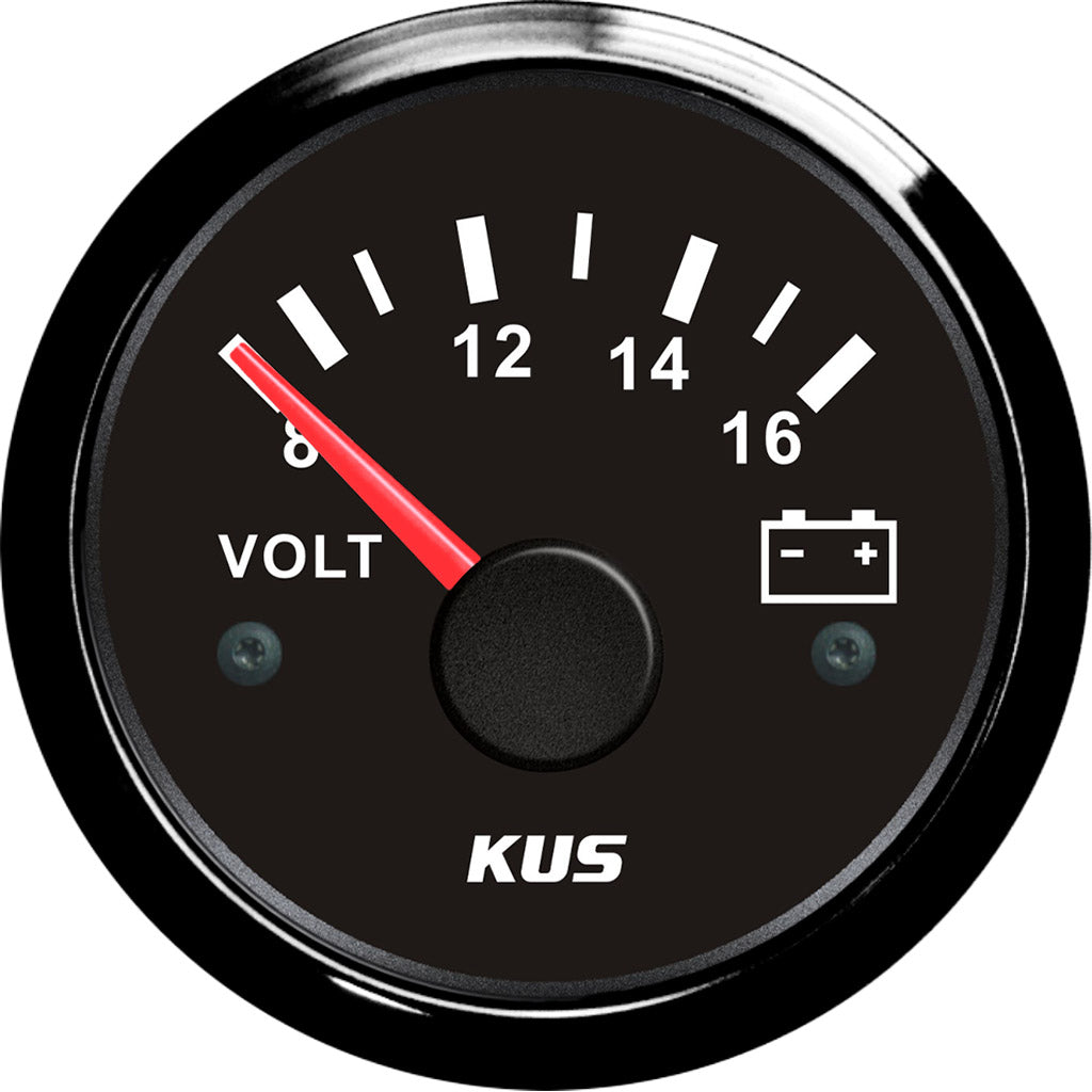 KUS 52mm Commercial Voltmeter 8-16V