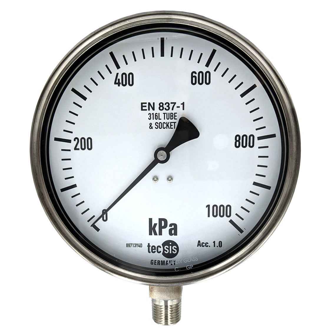 P2316 160mm Bottom-Entry Pressure Gauge
