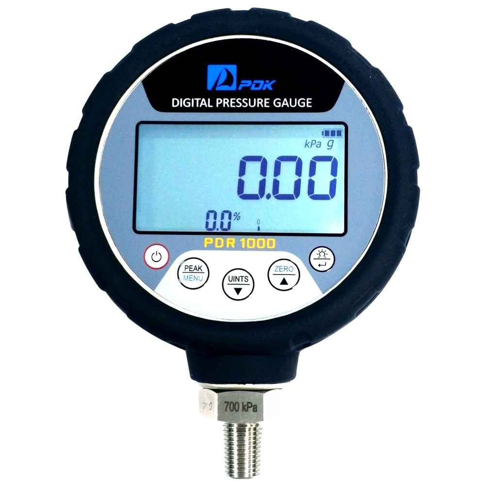 PDK PDR1000 Digital Pressure Gauge: 0.025% FS Accuracy, 110mm Face